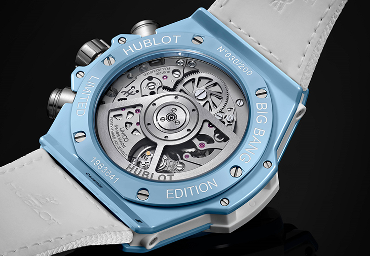宇舶HUBLOT Big Bang Unico天空藍陶瓷計時碼錶