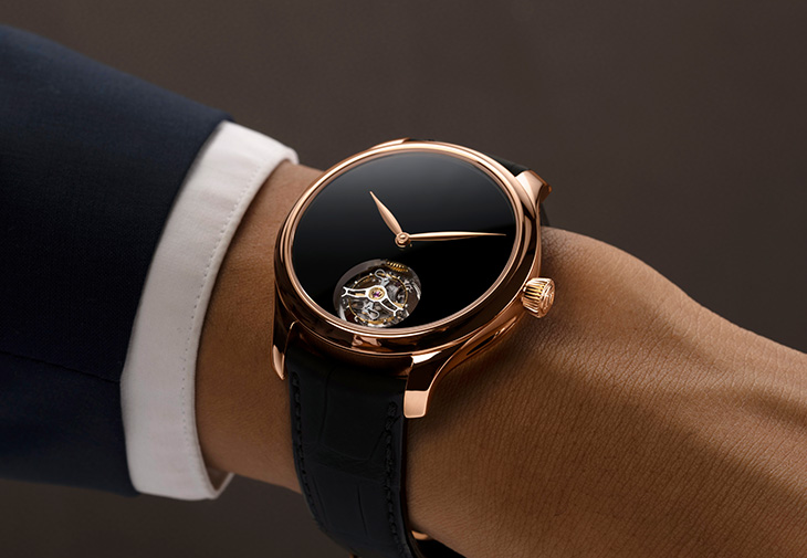 H. MOSER & CIE.亨利慕時勇創者陀飛輪Vantablack®概念腕錶