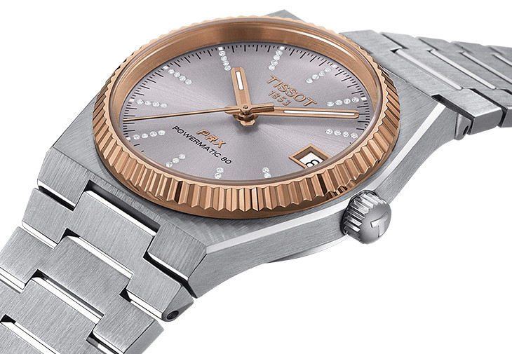 TISSOT PRX 18K金35mm自動女裝腕錶