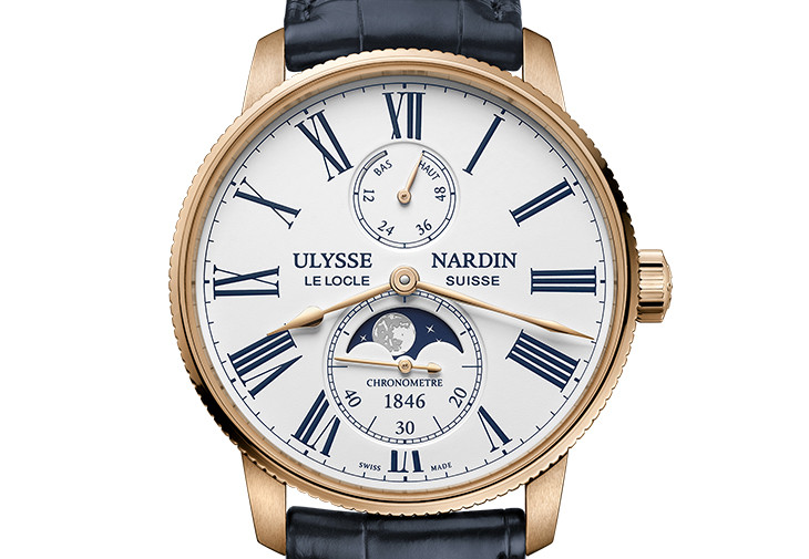 雅典航海系列領航者月相腕錶