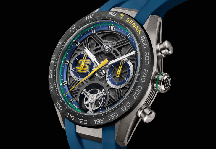 TAG Heuer泰格豪雅TAG Heuer Carrera x Senna限量版陀飛輪計時腕錶