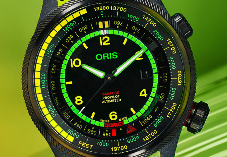 豪利時ORIS x Bamford Mission Control高度測量腕錶