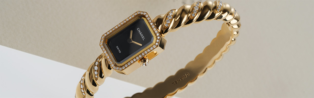 CHANEL香奈兒Première Galon黃金手鐲腕錶