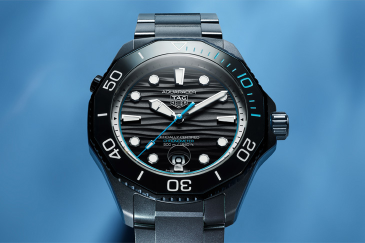 鈦金屬限量深潛版／泰格豪雅Aquaracer Professional 500日期腕錶