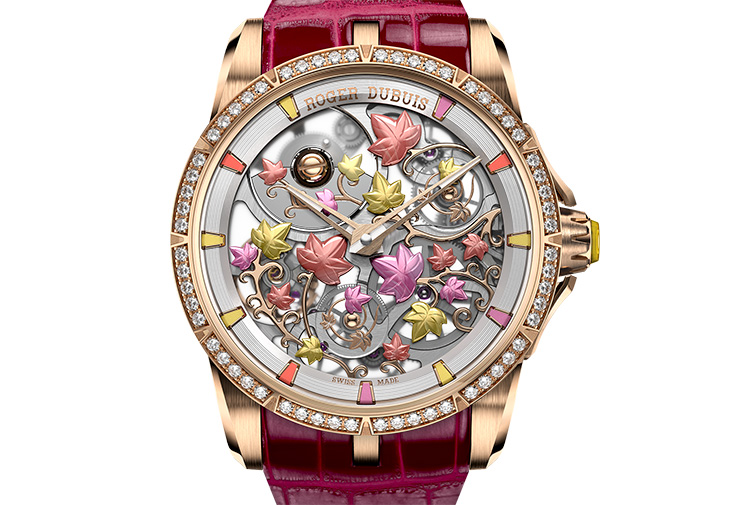 羅杰杜彼ROGER DUBUIS王者系列時光之源限量腕錶晨光玫瑰