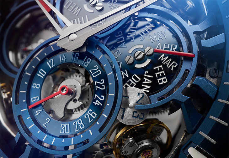 羅杰杜彼ROGER DUBUIS王者系列四擺輪游絲萬年曆限量腕錶