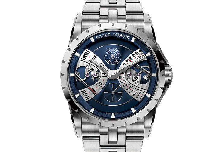 羅杰杜彼ROGER DUBUIS王者系列雙逆跳日曆腕錶
