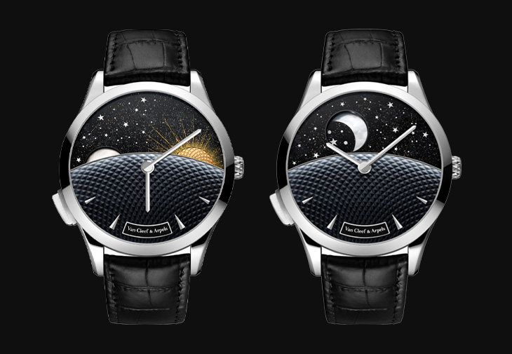 VAN CLEEF & ARPELS梵克雅寶Midnight Jour Nuit Phase de Lune日夜顯示月相腕錶