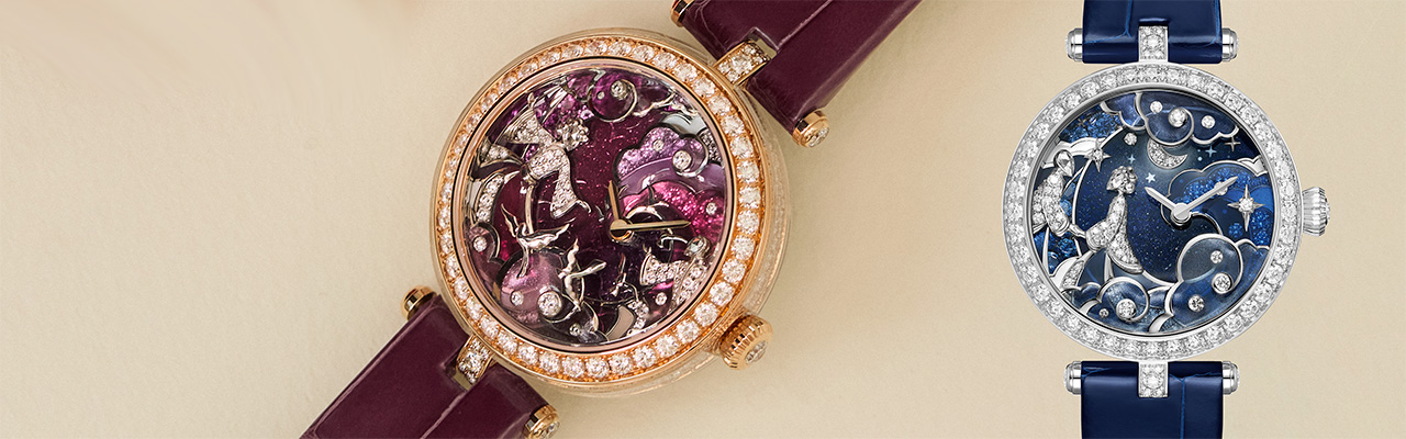 VAN CLEEF & ARPELS梵克雅寶Lady Rencontre Céleste／ Lady Retrouvailles Célestes牛郎織女琺瑯腕錶