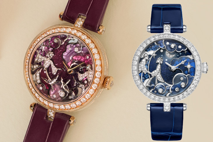 VAN CLEEF & ARPELS梵克雅寶Lady Rencontre Céleste／ Lady Retrouvailles Célestes牛郎織女琺瑯腕錶