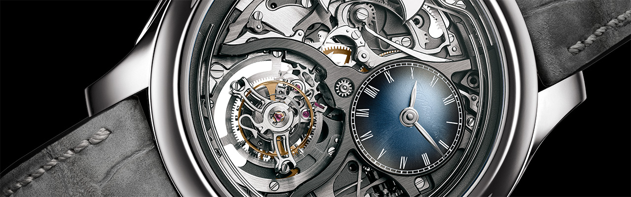 亨利慕時H.MOSER & CIE.勇創者三問報時圓柱陀飛輪鏤空腕錶