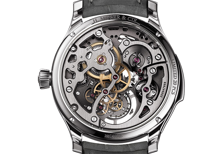 亨利慕時H.MOSER & CIE.勇創者三問報時圓柱陀飛輪鏤空腕錶