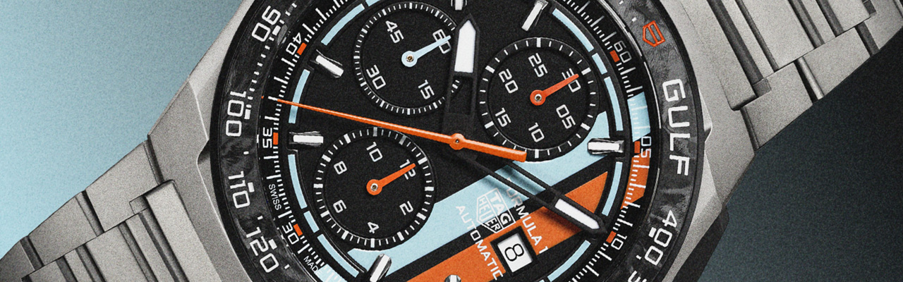 TAG HEUER泰格豪雅Formula 1 x Gulf 限量版計時腕錶