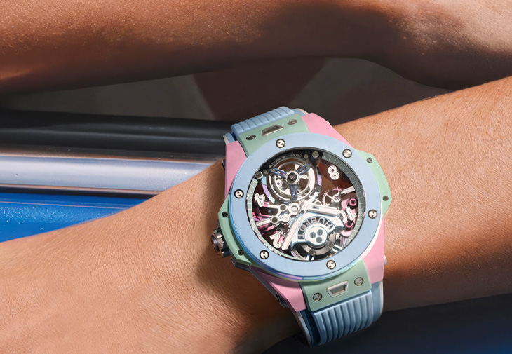 HUBLOT宇舶錶Big Bang Summer 粉彩陶瓷陀飛輪腕錶