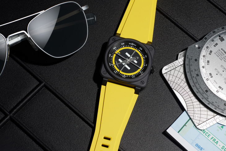 直升機停機坪化為腕間景色／BELL & ROSS BR-03 Helipad黑色陶瓷限量飛行錶