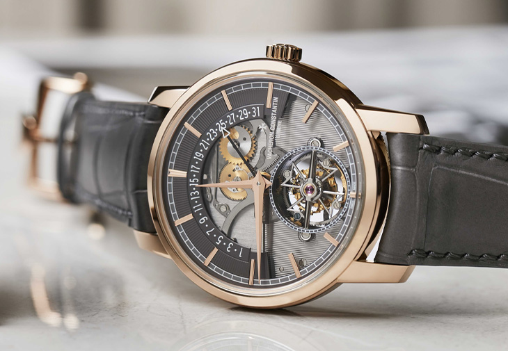 VACHERON CONSTANTIN江詩丹頓Traditionnelle陀飛輪逆跳日曆鏤雕腕錶