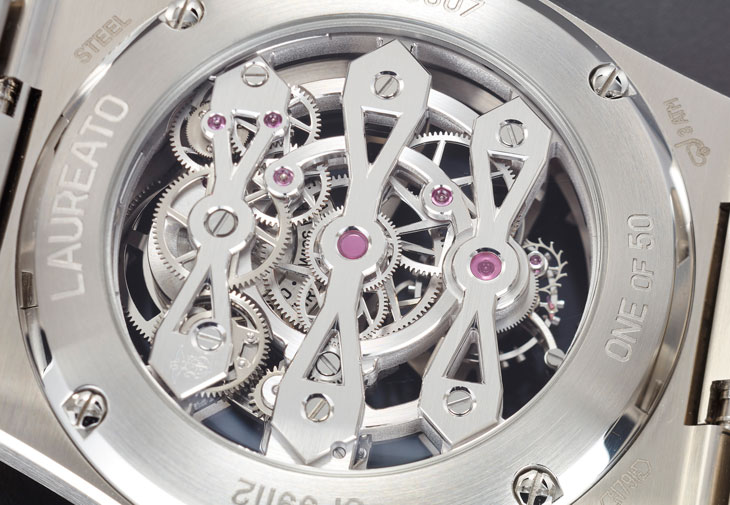 GIRARD-PERREGAUX 芝柏表Laureato桂冠系列三金橋陀飛輪腕錶