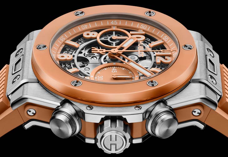 HUBLOT宇舶Big Bang 暮光橙系列鈦金陶瓷計時碼錶