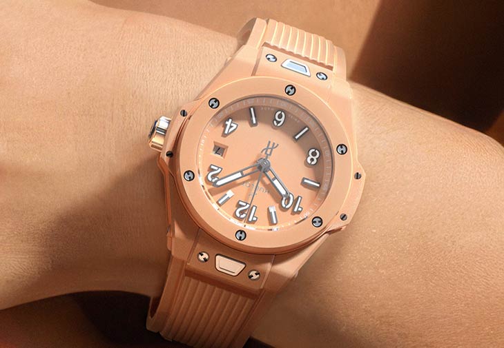 HUBLOT宇舶Big Bang 暮光橙陶瓷三針腕錶