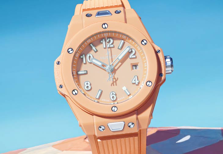 HUBLOT宇舶Big Bang 暮光橙陶瓷三針腕錶