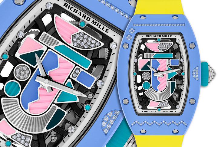 異材質拼貼面盤／RICHARD MILLE RM 07-01彩色陶瓷自動上鍊腕錶