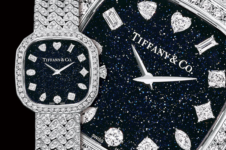 寓意每一天始於愛／TIFFANY & CO. Eternity白K金砂金石鋪鑲鑽石腕錶