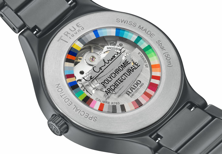 雷達表RADO True真我系列 x Les Couleurs® Le Corbusier®特別版象牙灰腕錶