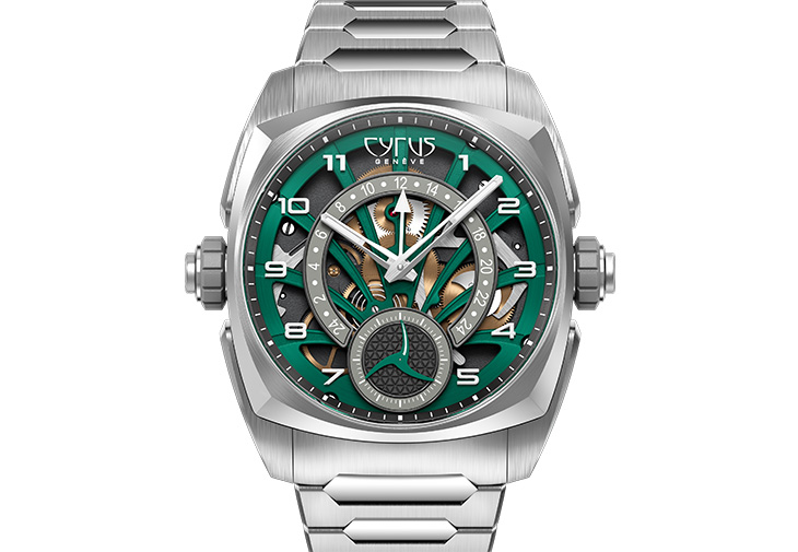 CYRUS賽瑞錶KLEPCYS GMT Palm Green Titanium Bracele