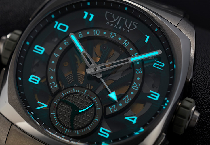 CYRUS賽瑞錶KLEPCYS GMT Palm Green Titanium Bracele