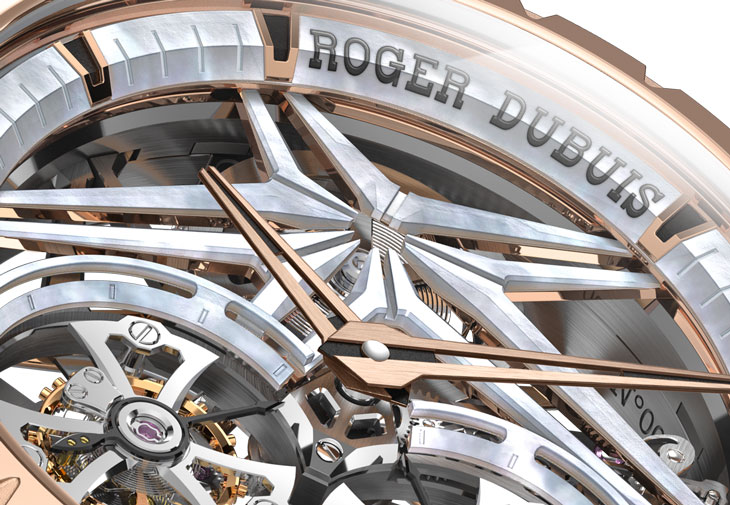 ROGER DUBUIS 羅杰杜彼Excalibur王者系列雙飛行陀飛輪珍珠母貝限量腕錶