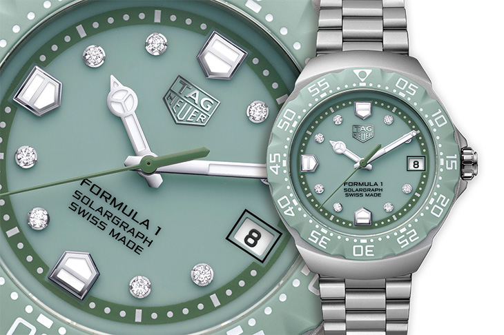 陽光下充電1分鐘就能戴一整天！TAG Heuer Formula 1 Solargraph粉彩限量款