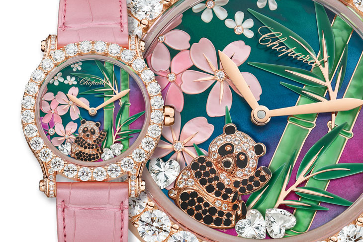 櫻花竹林裡有熊貓！CHOPARD Happy Sport動物系列腕錶