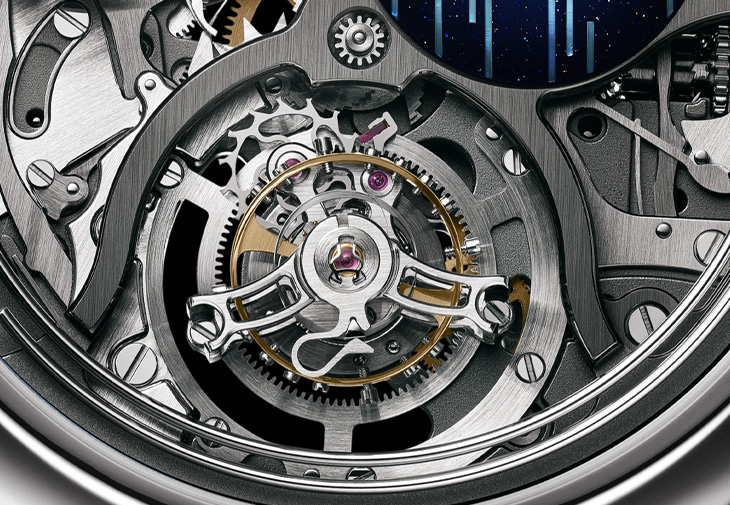 亨利慕時H. MOSER & CIE.勇創者三問報時圓柱陀飛輪鏤空Cosmic Rain腕錶