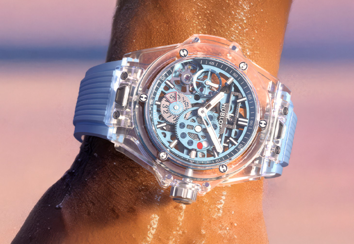 HUBLOT宇舶Big Bang Meca-10 十日鍊天空藍寶石腕錶