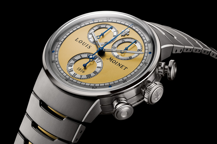 致敬計時碼錶的起點， LOUIS MOINET 1816 CHRONOGRAPH 香檳金紀念版計時腕錶 -- 獨立製錶特集七