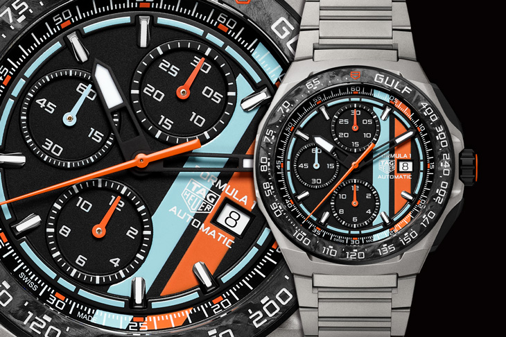 經典藍橘配色點燃速度感，TAG HEUER Formula 1 x Gulf限量版計時腕錶