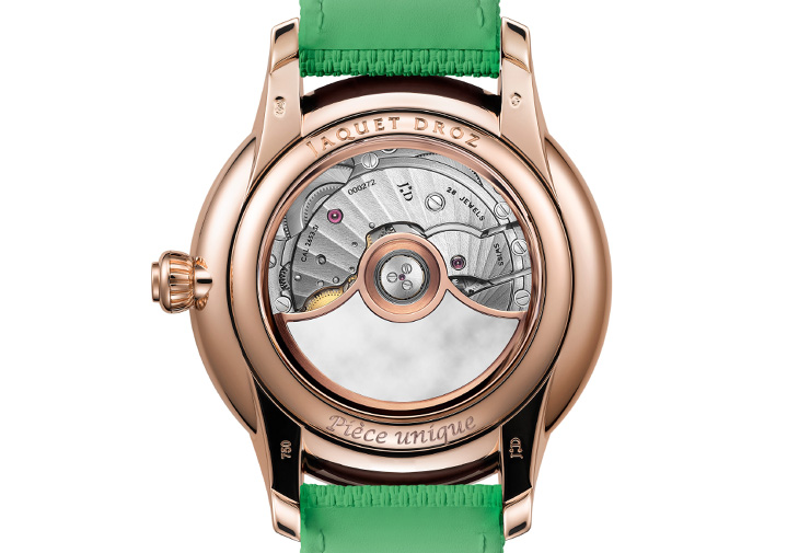 雅克德羅JAQUET DROZ時分小針盤紅金腕錶「歡快飛鳥·長城」特別款