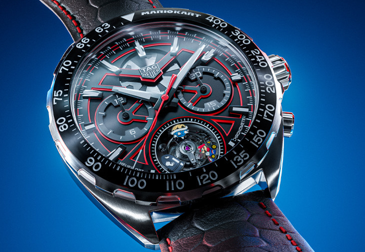 泰格豪雅TAG Heuer X Mario Kart 瑪利歐賽車聯名限量陀飛輪計時腕錶
