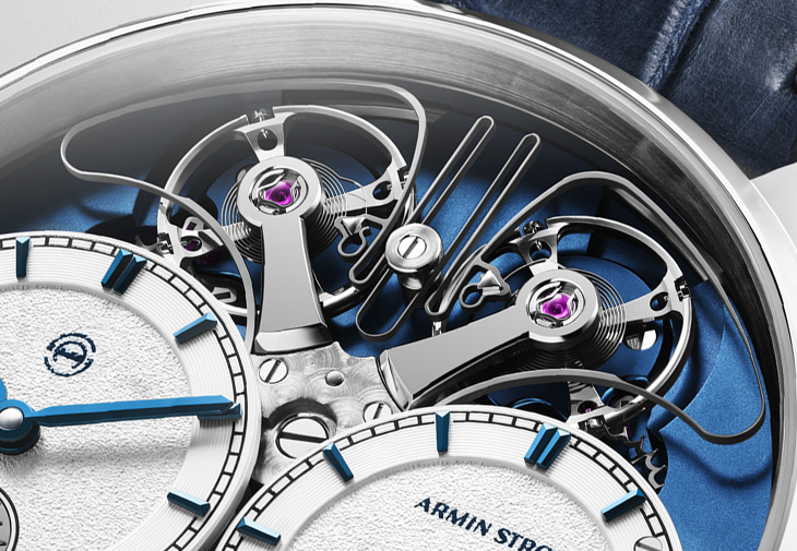 ARMIN STROM「Out of the Blue」雙時區 GMT 共振自製機芯藍色腕錶