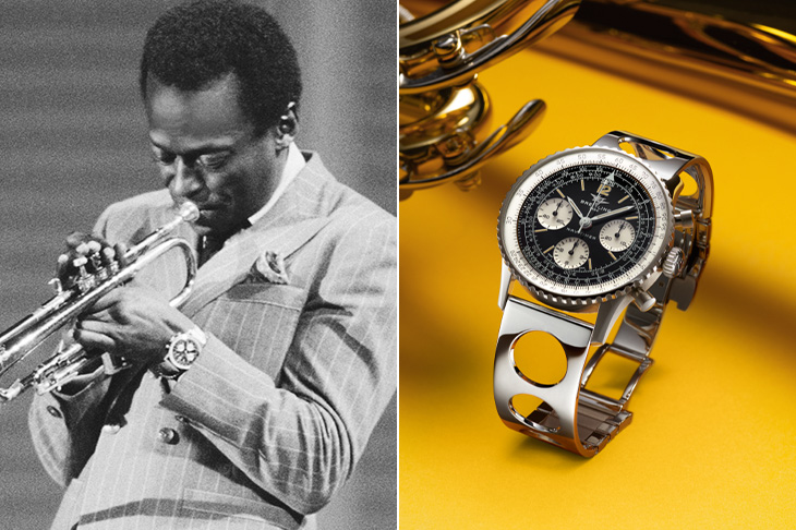 紀念爵士酷哥Miles Davis百年誕辰，百年靈Navitimer B09 Chronograph 41 Tribute to Miles Davis航空計時腕錶