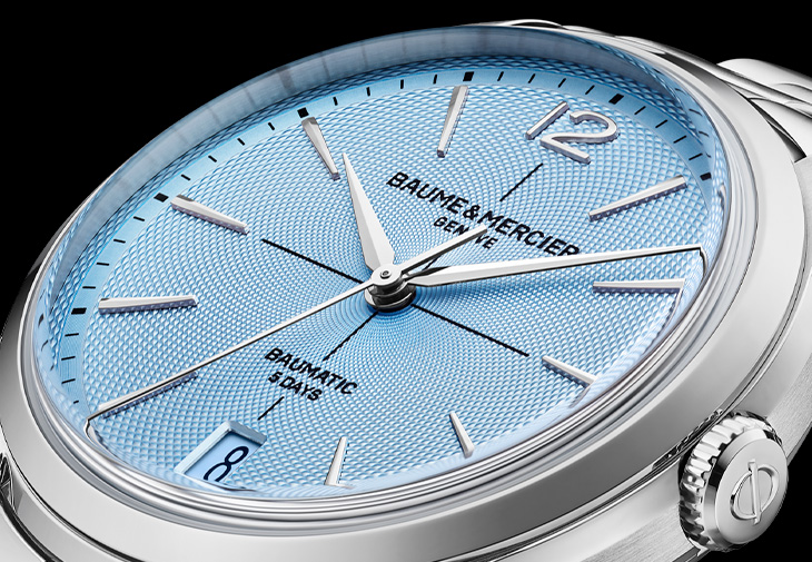 BAUME & MERCIER名士Clifton克里頓系列冰藍限量版腕錶