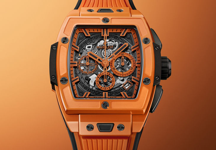 HUBLOT宇舶Big Bang Summer亮彩橘陶瓷計時碼錶