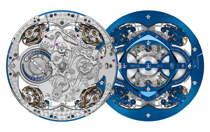 羅杰杜彼ROGER DUBUIS王者系列四擺輪游絲萬年曆限量腕錶