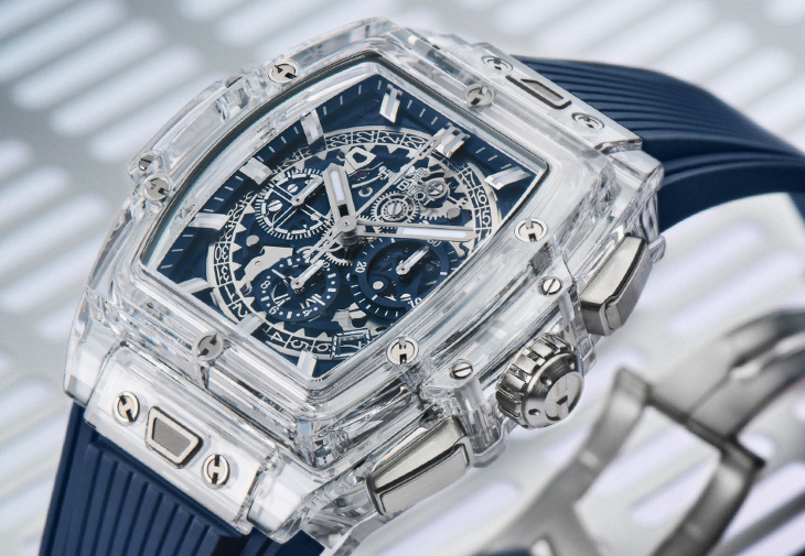 HUBLOT宇舶Spirit of Big Bang 冰川藍寶石計時碼錶