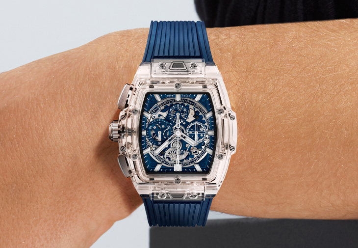 HUBLOT宇舶Spirit of Big Bang 冰川藍寶石計時碼錶