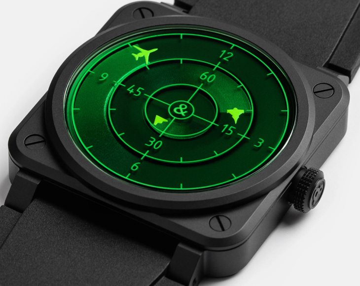 BELL & ROSS柏萊士BR-03 Green Radar Ceramic綠色雷達腕錶