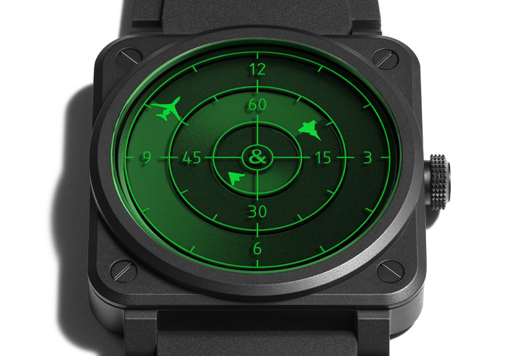BELL & ROSS柏萊士BR-03 Green Radar Ceramic綠色雷達腕錶