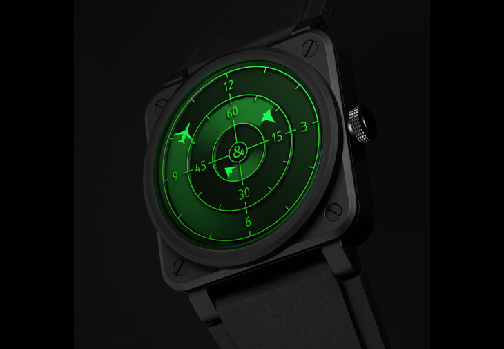 BELL & ROSS柏萊士BR-03 Green Radar Ceramic綠色雷達腕錶