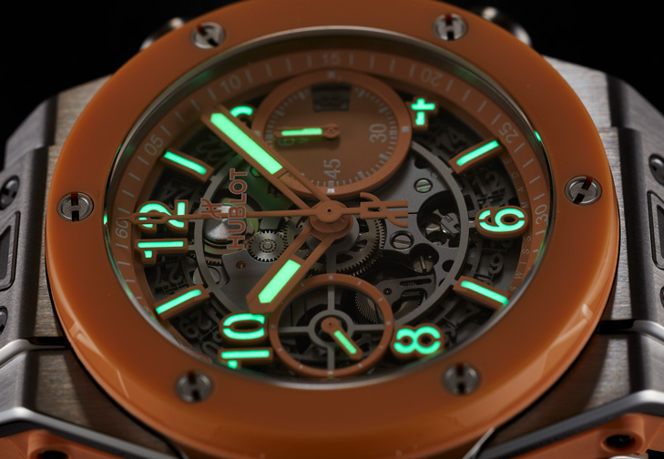 HUBLOT宇舶Big Bang暮光橙鈦金陶瓷計時碼錶