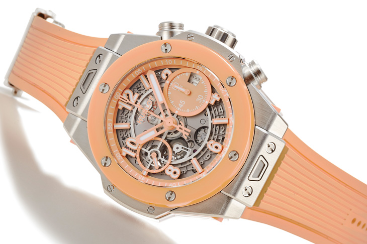 重點自製持續進化，HUBLOT Big Bang暮光橙鈦金陶瓷計時碼錶